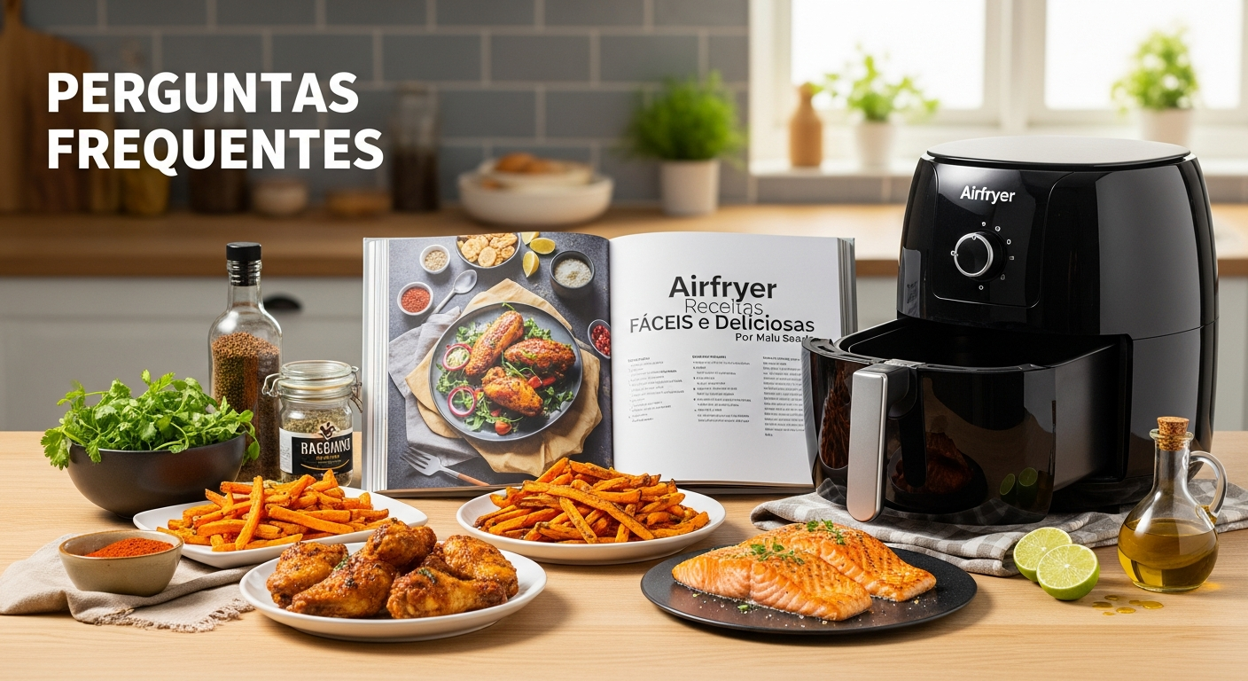 Perguntas Frequentes - Airfryer Receitas FÁCEIS e Deliciosas  Por Malu Saade