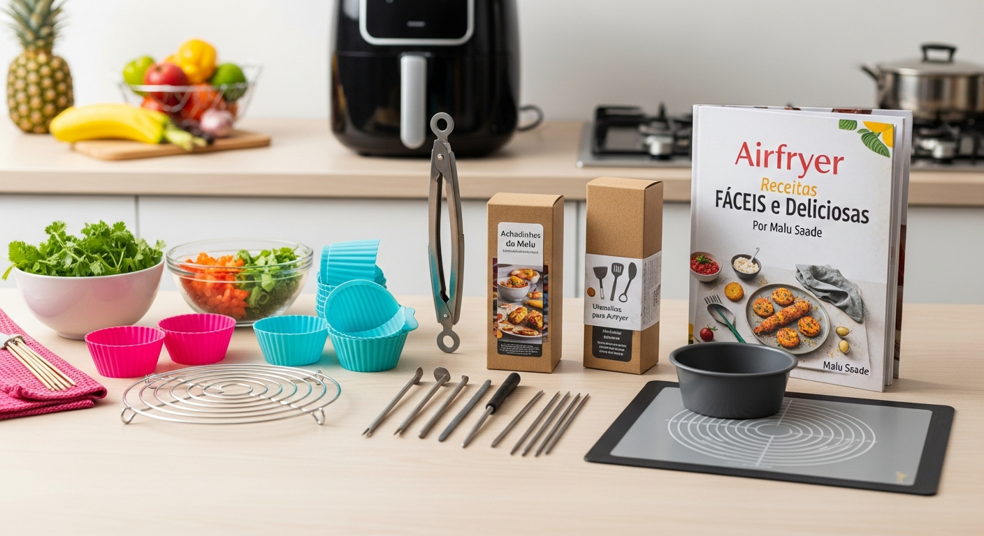 Achadinhos da Malu Utensílios para Airfryer - Airfryer Receitas FÁCEIS e Deliciosas  Por Malu Saade