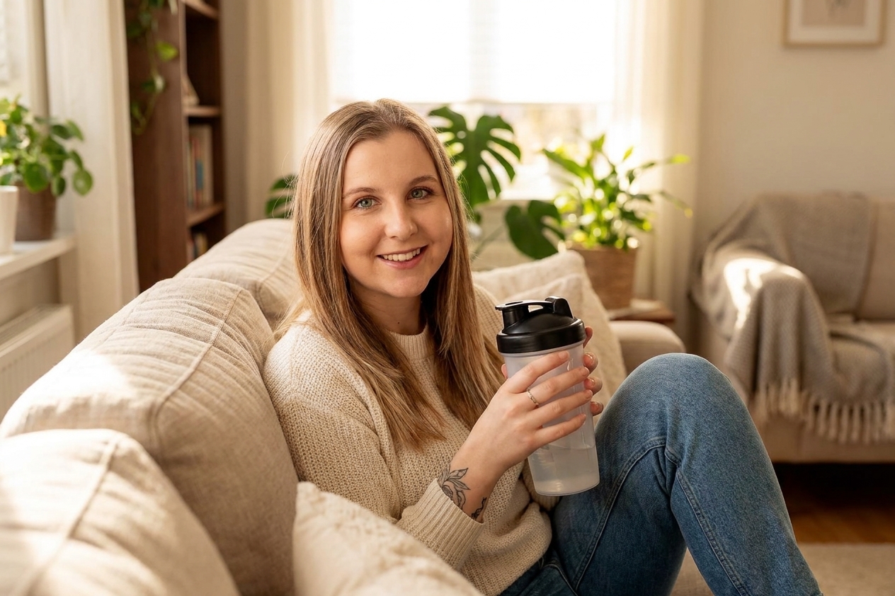 Malu em casa com suplemento