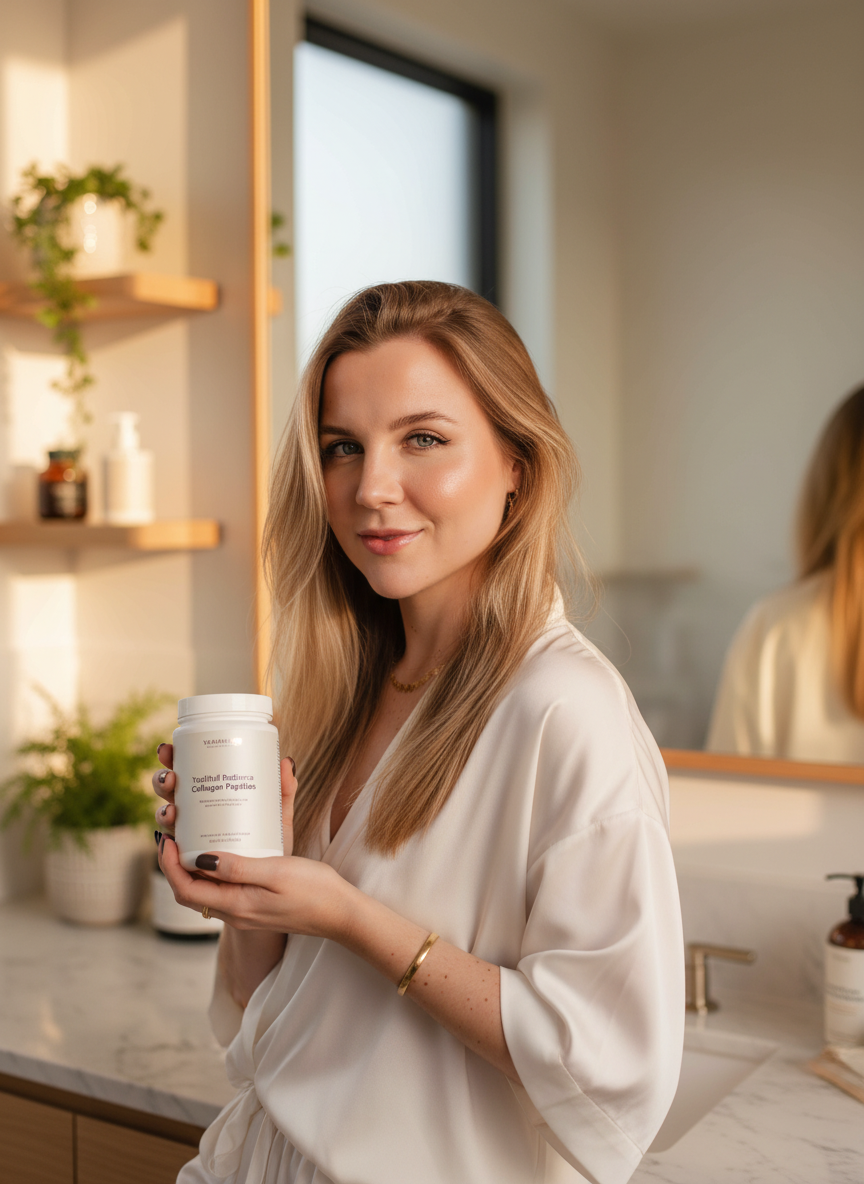 Malu usando Colágeno Hidrolisado Growth 150g