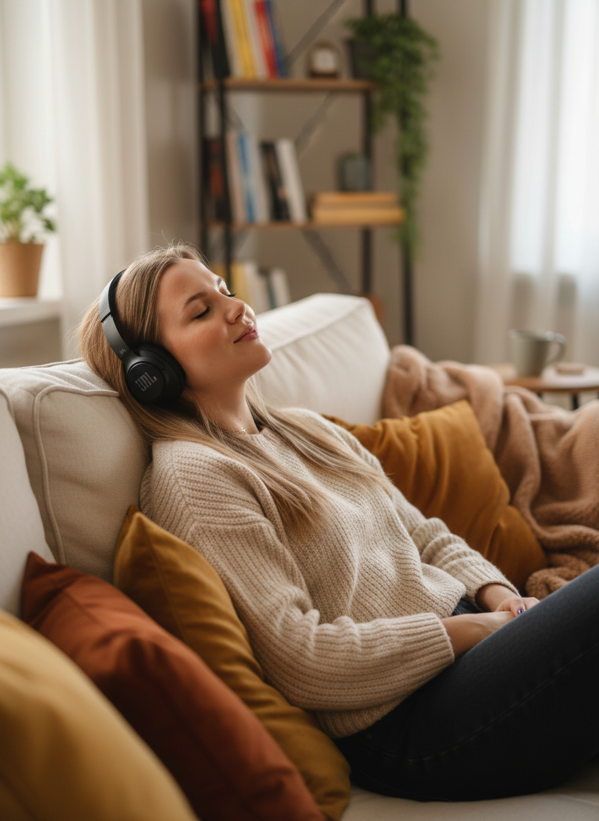 Malu usando Fone Bluetooth JBL Tune 510BT