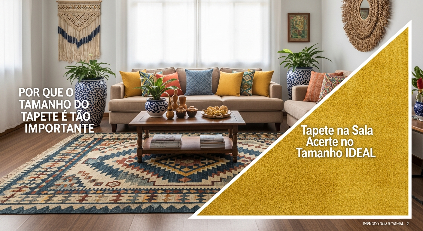 Por que o Tamanho do Tapete é Tão Importante - Tapete na Sala Acerte no Tamanho IDEAL